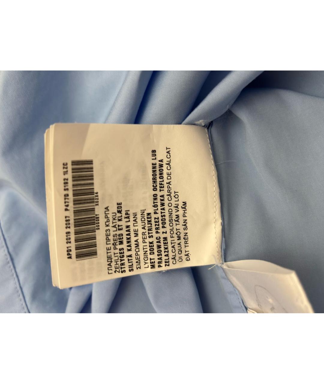 PRADA Голубая хлопковая рубашка, фото 8