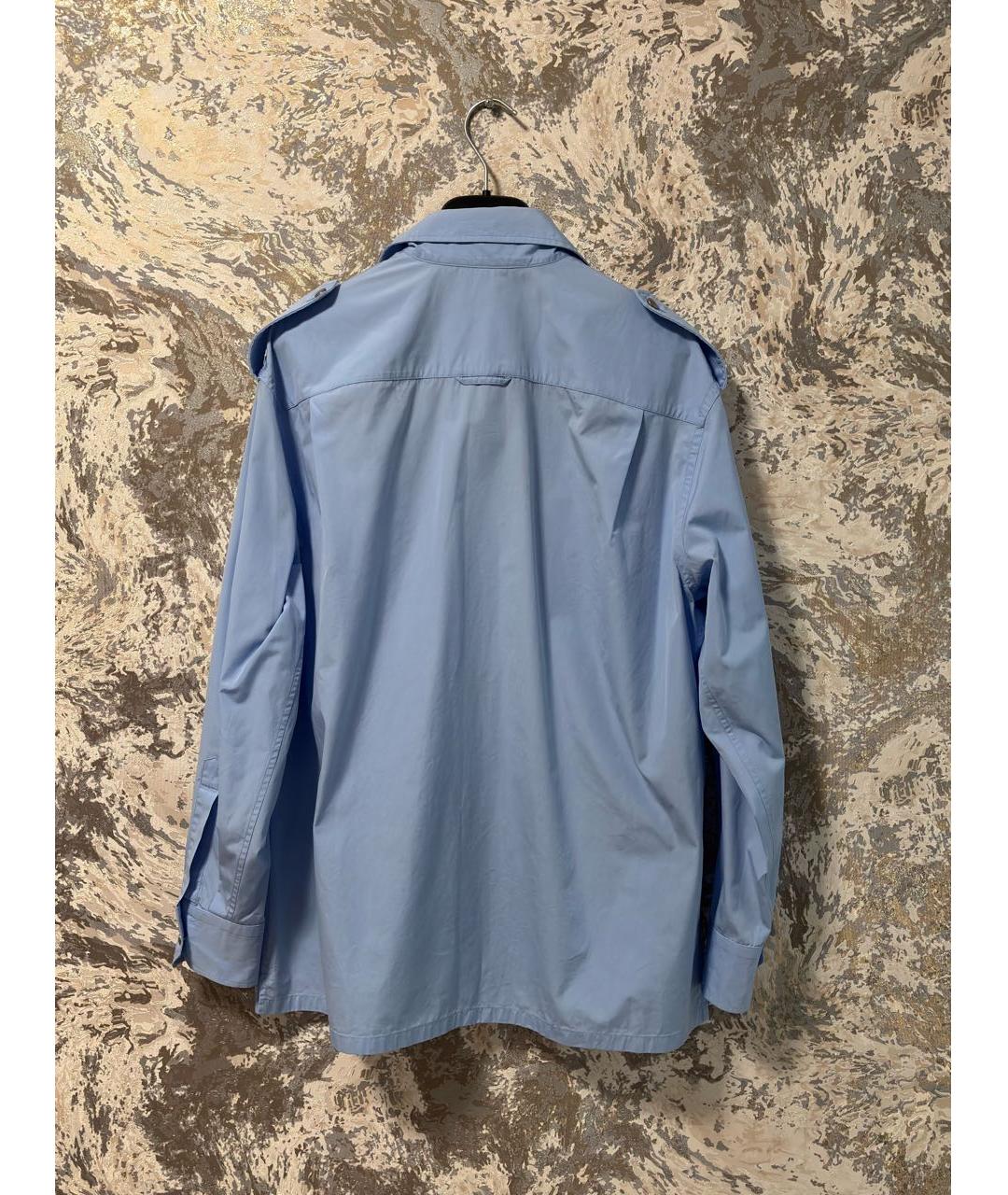 PRADA Голубая хлопковая рубашка, фото 5