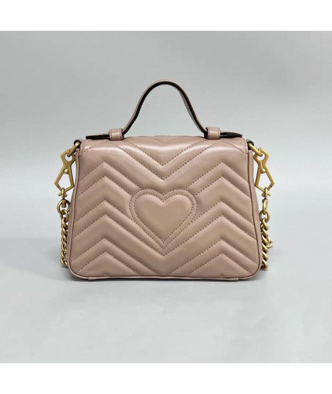 GUCCI Бежевая кожаная сумка через плечо, фото 2