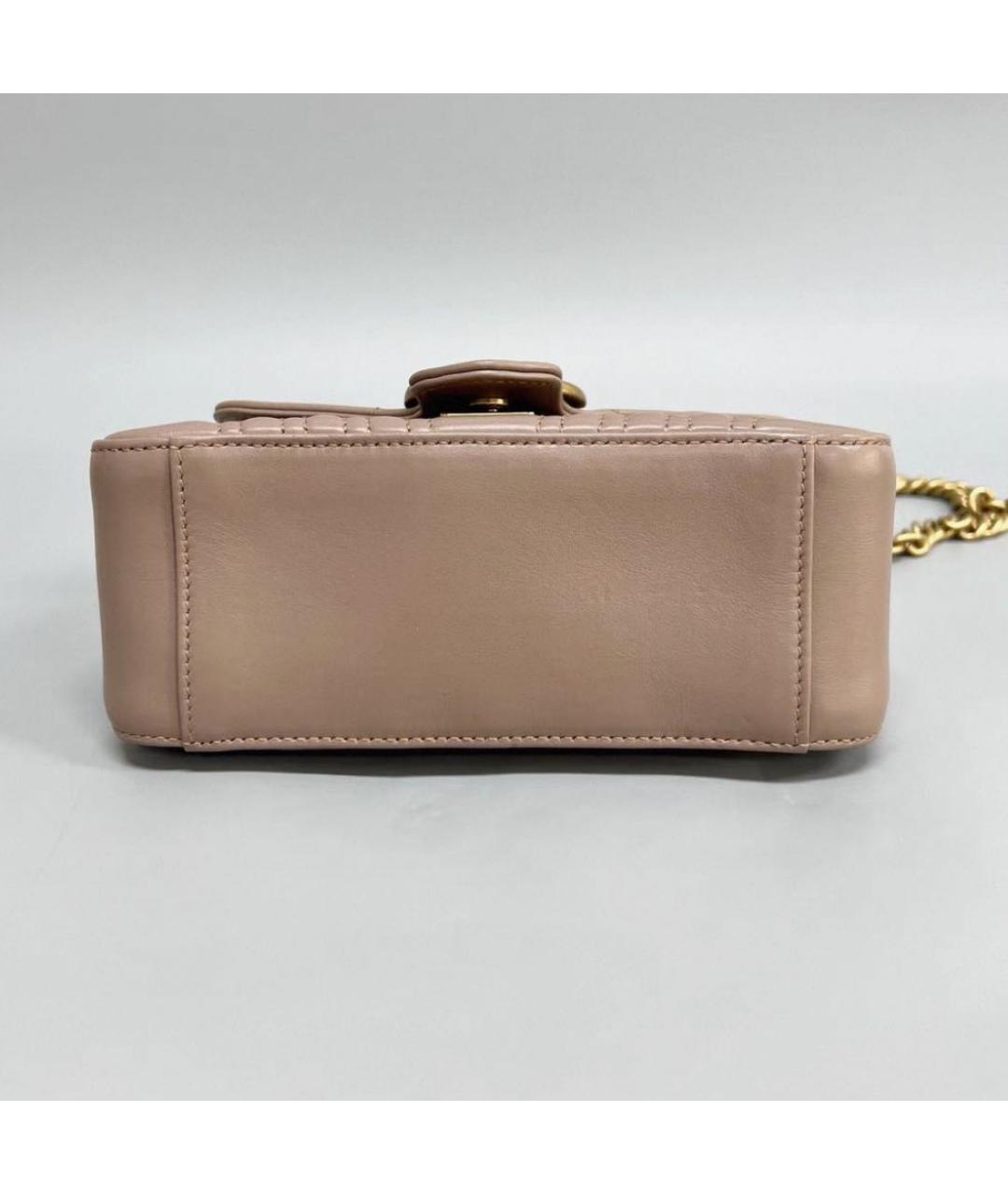 GUCCI Бежевая кожаная сумка через плечо, фото 3