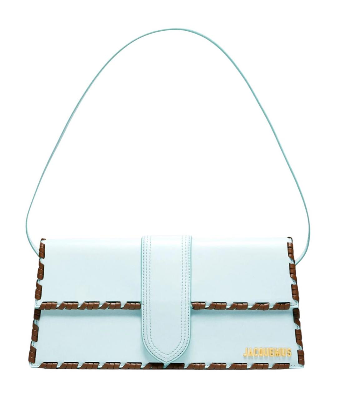 JACQUEMUS Голубая кожаная сумка через плечо, фото 1