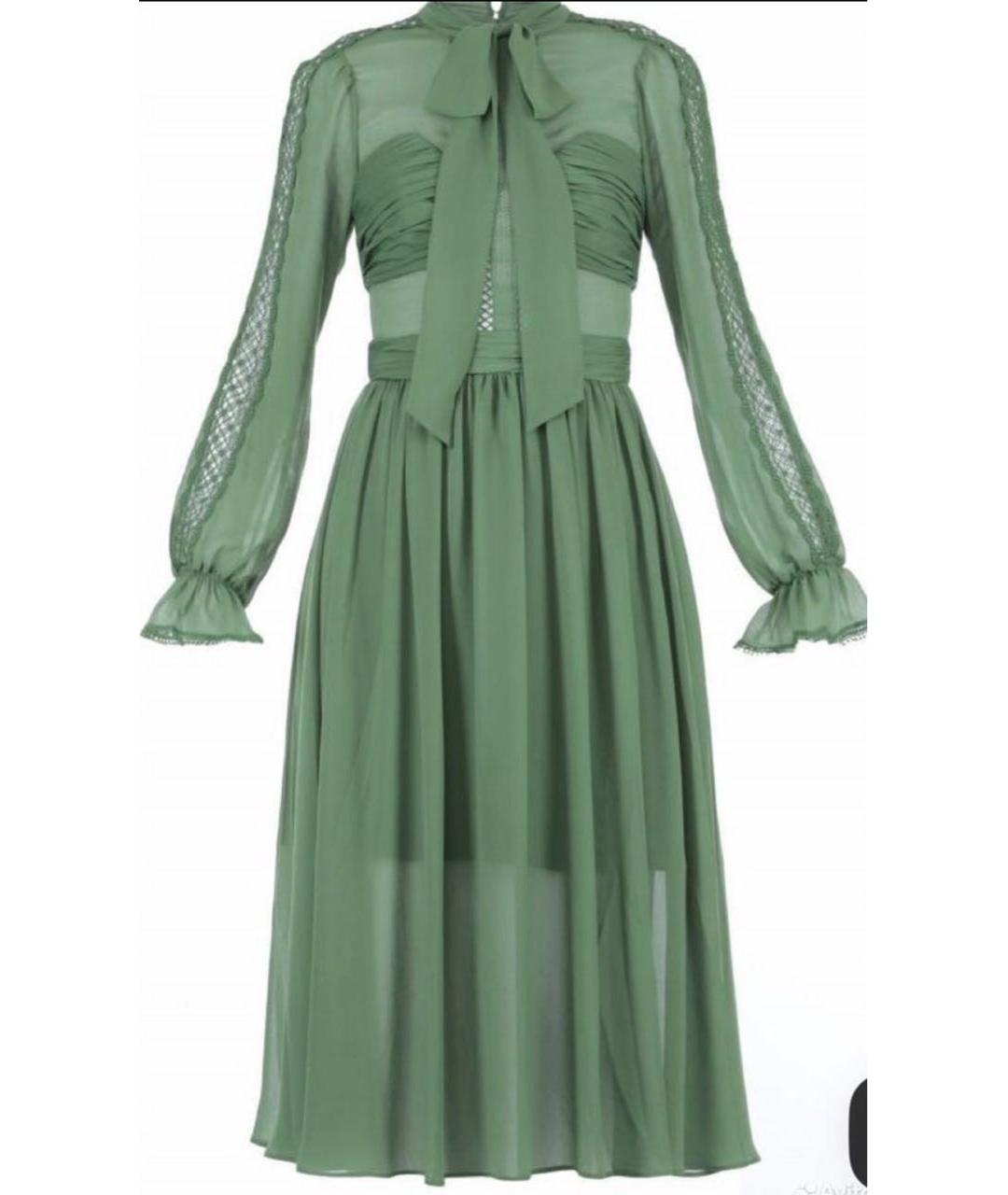 SELF-PORTRAIT Зеленые вискозное вечернее платье, фото 1