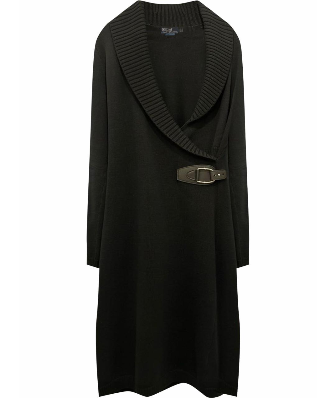 RALPH LAUREN Черное хлопковое платье, фото 1