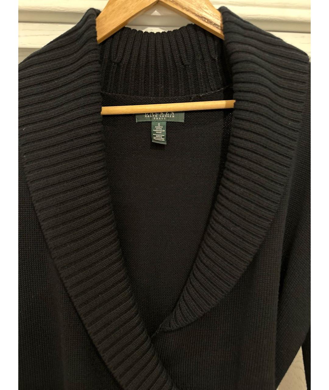 RALPH LAUREN Черное хлопковое платье, фото 3