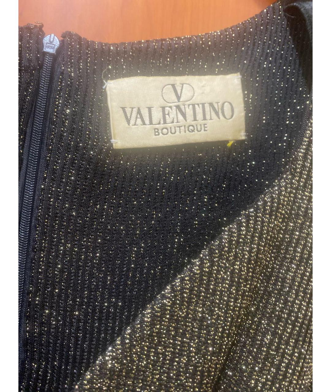 VALENTINO Золотое синтетическое вечернее платье, фото 4