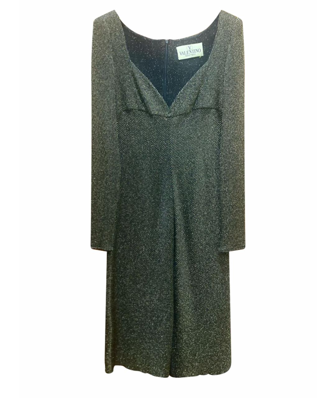 VALENTINO Золотое синтетическое вечернее платье, фото 1