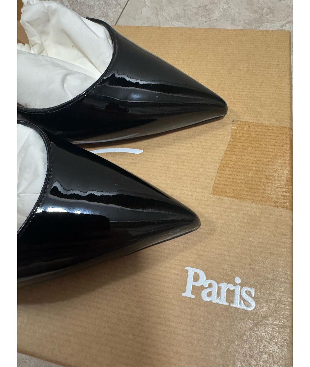 CHRISTIAN LOUBOUTIN Черные туфли из лакированной кожи, фото 6