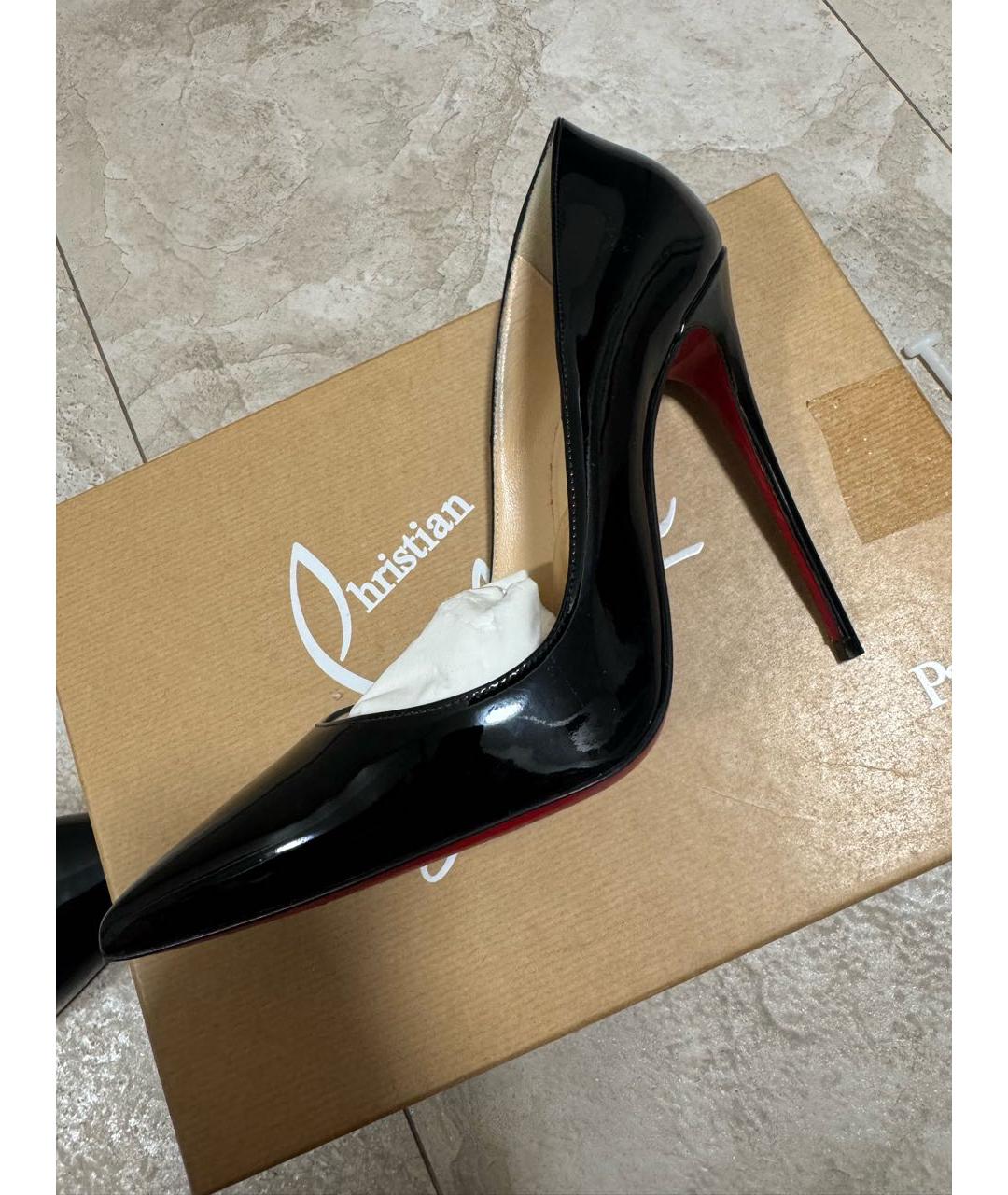 CHRISTIAN LOUBOUTIN Черные туфли из лакированной кожи, фото 4