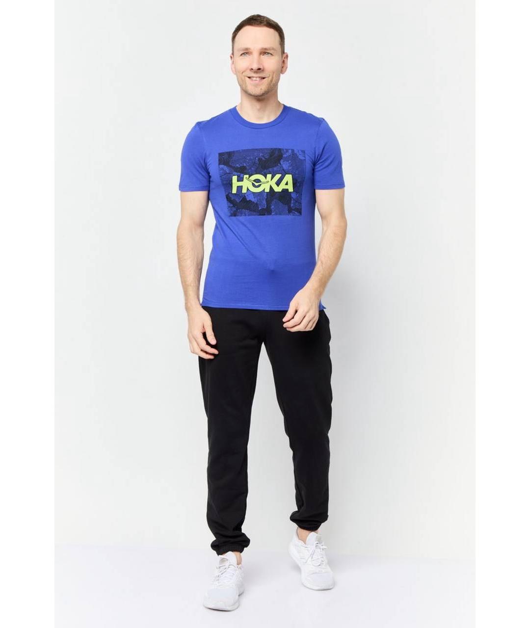 HOKA Синяя хлопковая футболка, фото 6