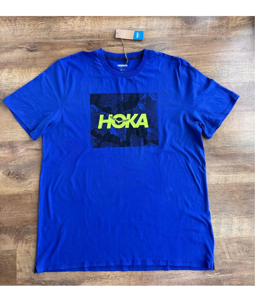 HOKA Синяя хлопковая футболка, фото 9