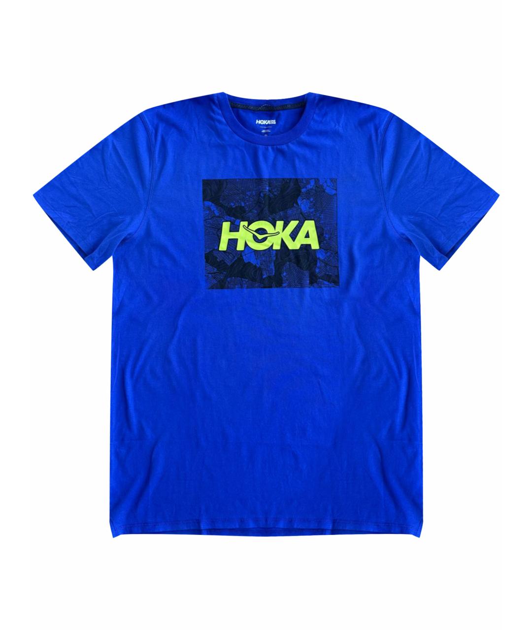 HOKA Синяя хлопковая футболка, фото 1