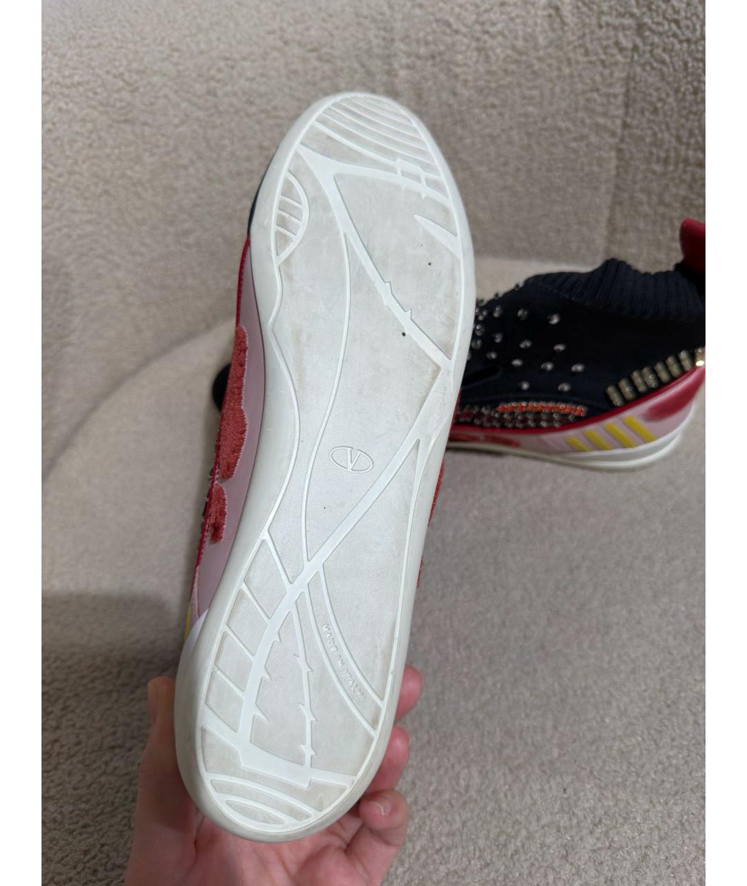 VALENTINO Черные текстильные кроссовки, фото 7