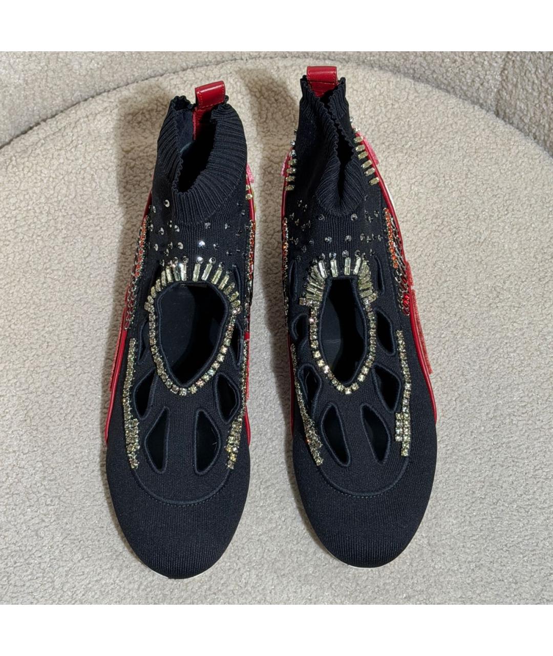 VALENTINO Черные текстильные кроссовки, фото 2