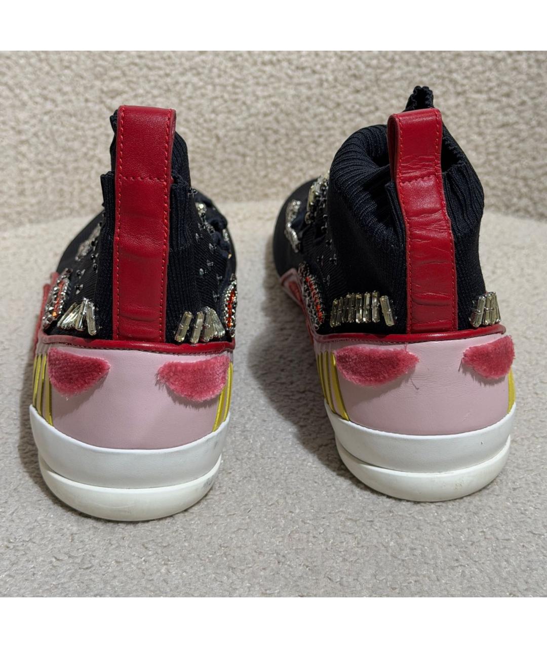 VALENTINO Черные текстильные кроссовки, фото 4