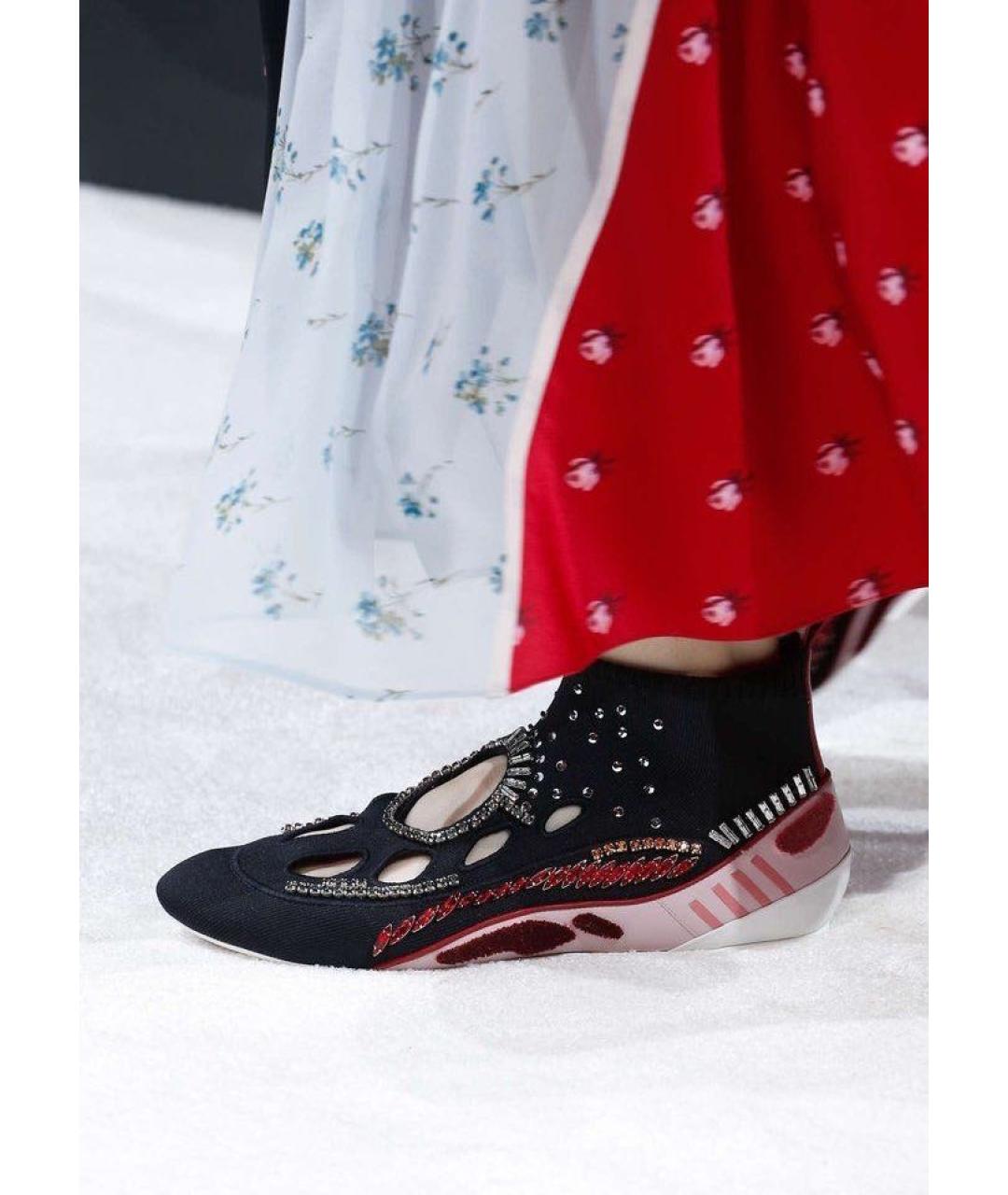 VALENTINO Черные текстильные кроссовки, фото 6