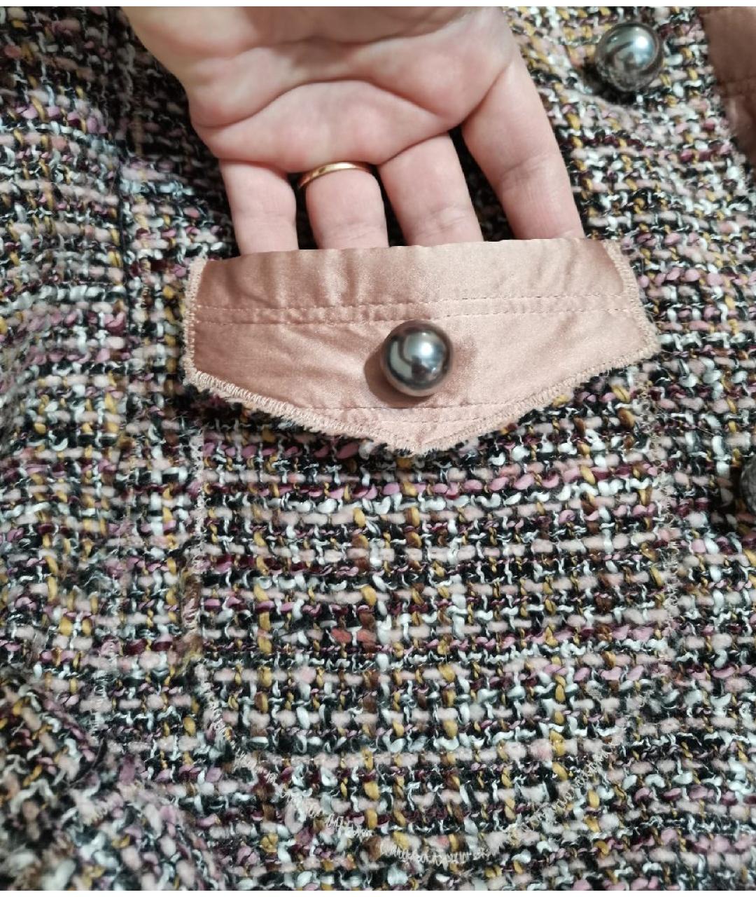 DOLCE&GABBANA Коричневый твидовый жакет/пиджак, фото 4