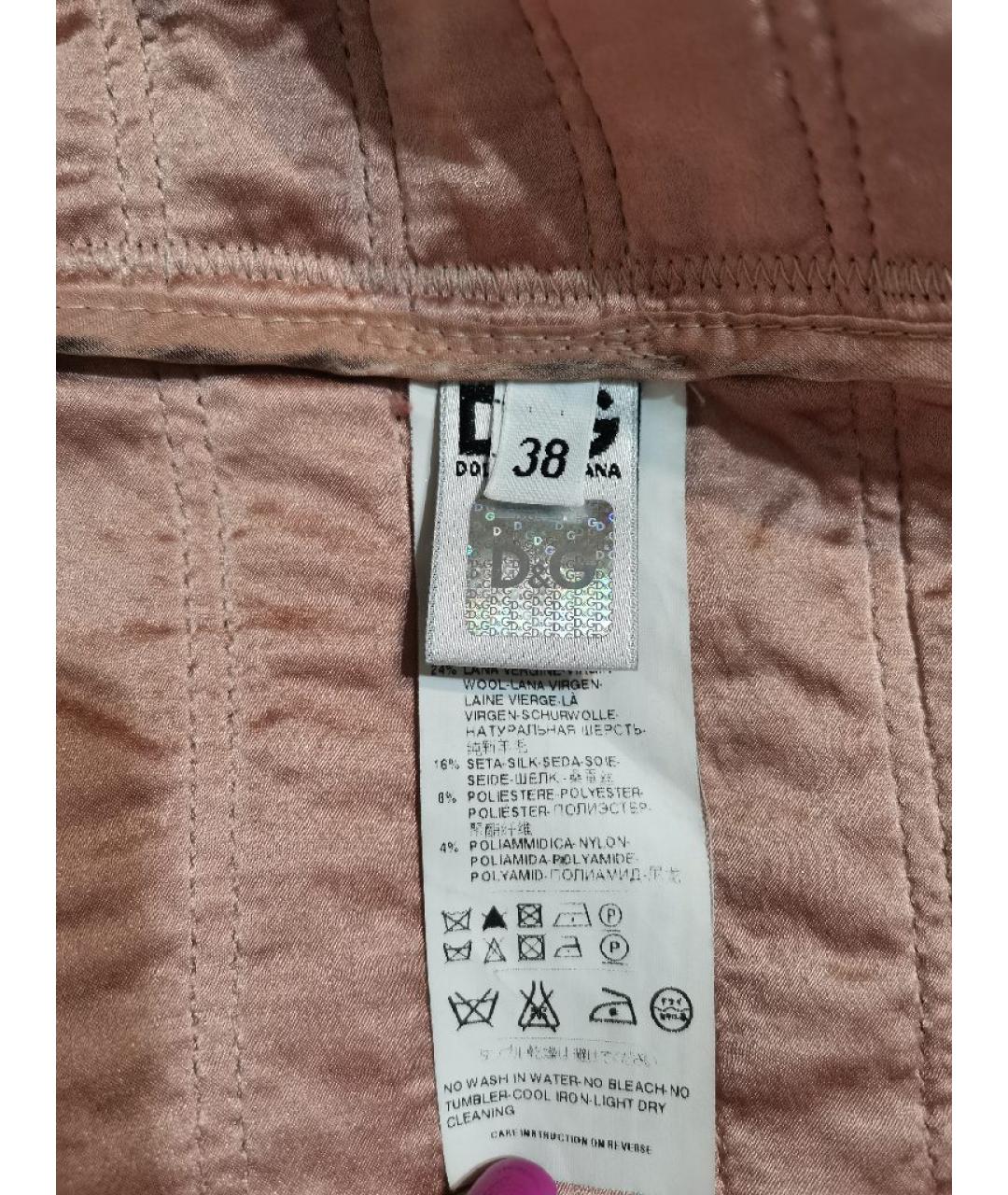 DOLCE&GABBANA Коричневый твидовый жакет/пиджак, фото 7