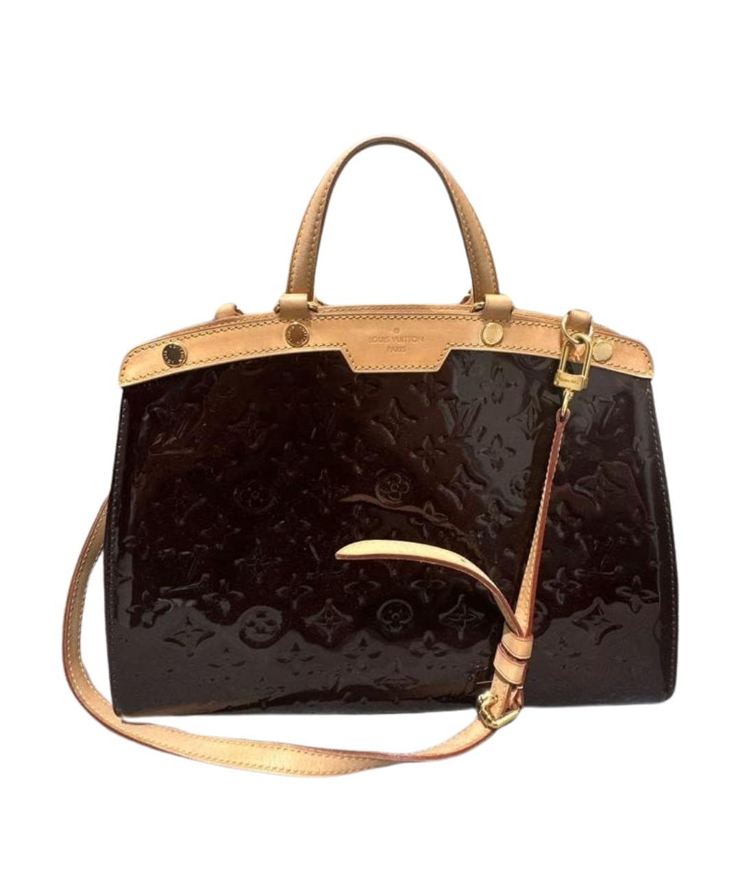 LOUIS VUITTON Бордовая сумка через плечо из лакированной кожи, фото 1