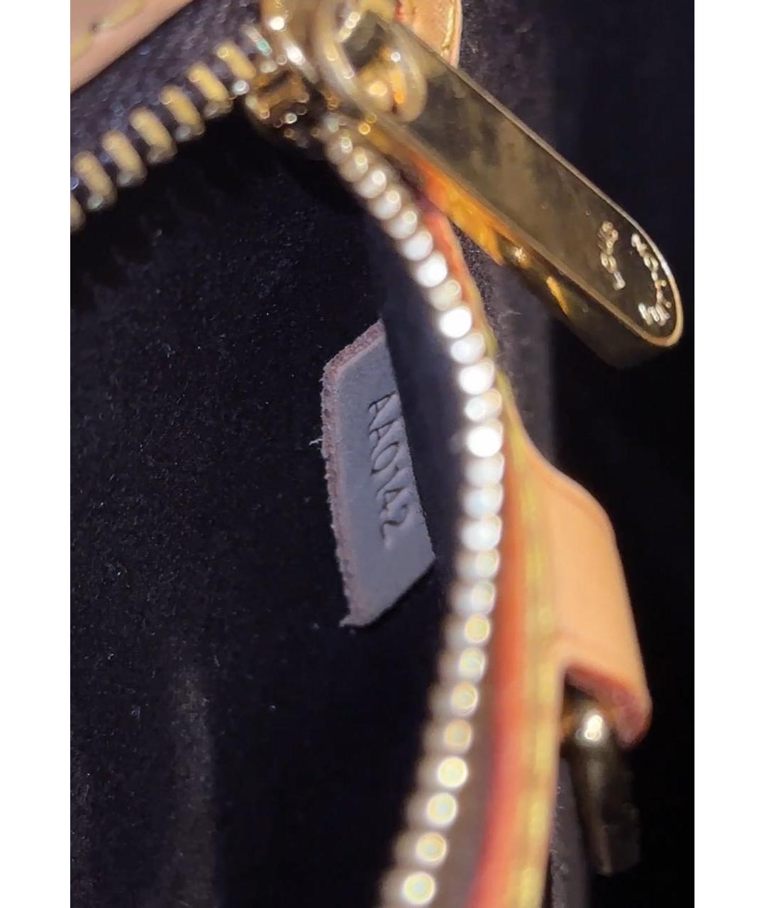 LOUIS VUITTON Бордовая сумка через плечо из лакированной кожи, фото 8