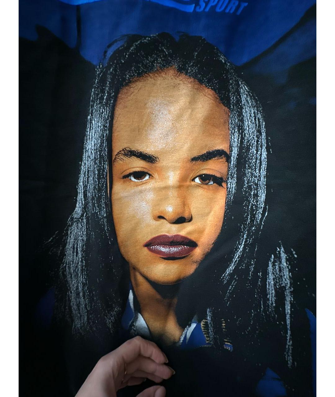 PLANTA ROSA Черная хлопковая футболка, фото 4