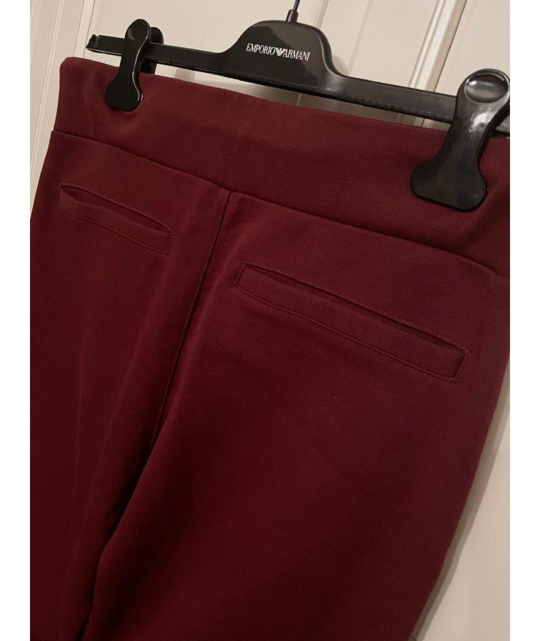 ICEBERG Бордовые хлопковые повседневные брюки, фото 3