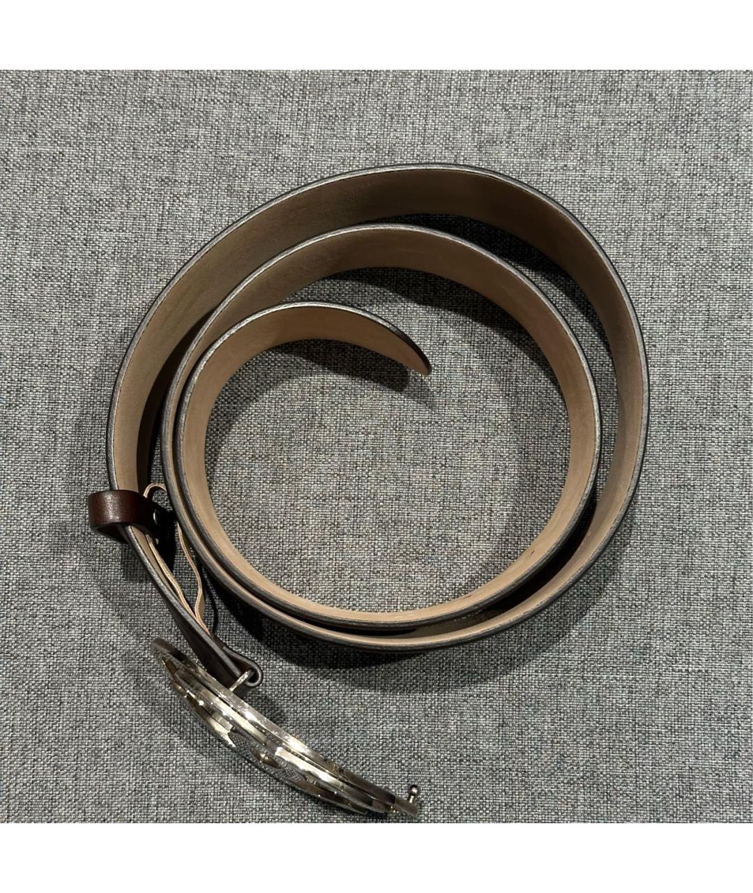 CHANEL Коричневый кожаный ремень, фото 8