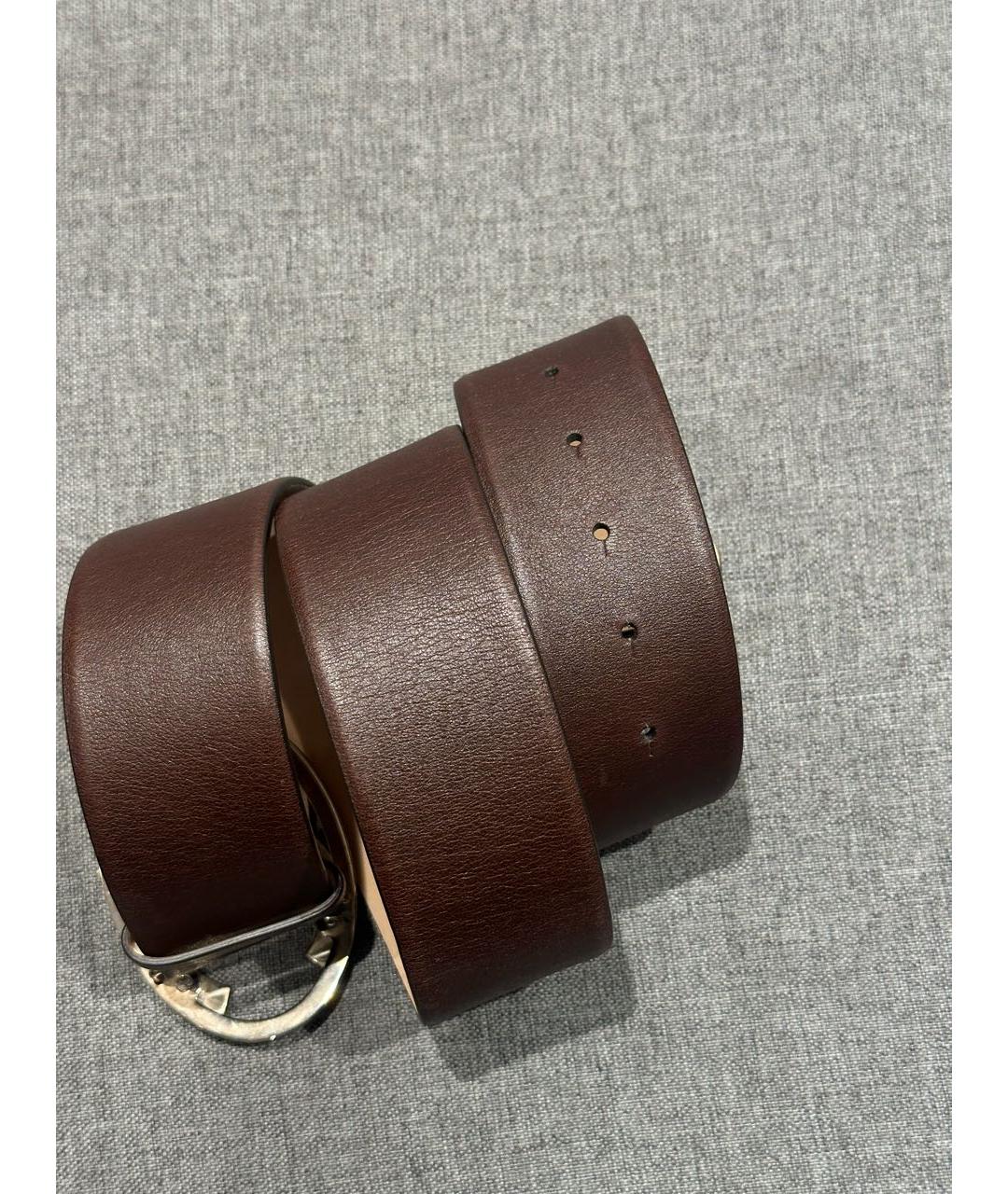 CHANEL Коричневый кожаный ремень, фото 5