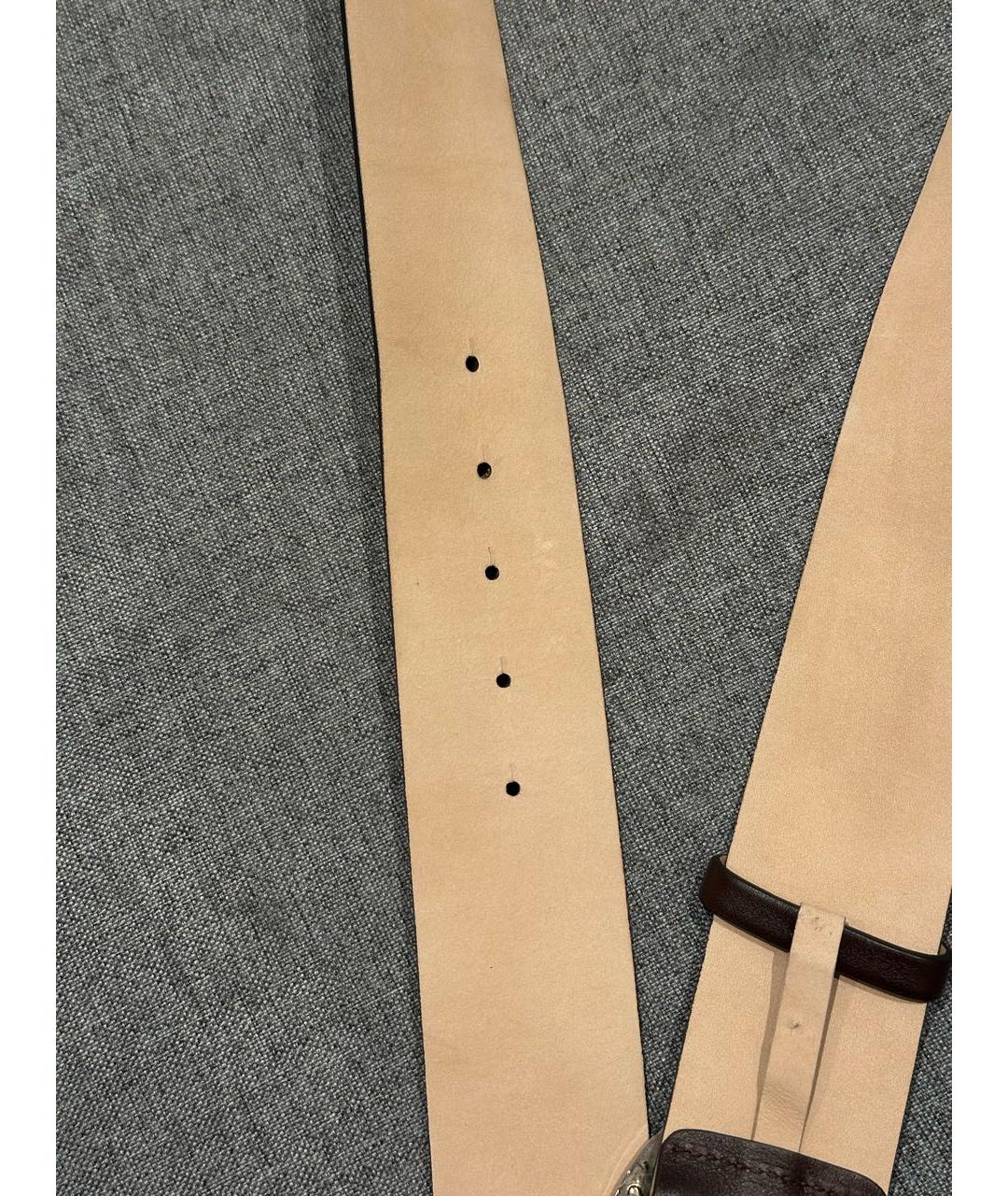 CHANEL Коричневый кожаный ремень, фото 3