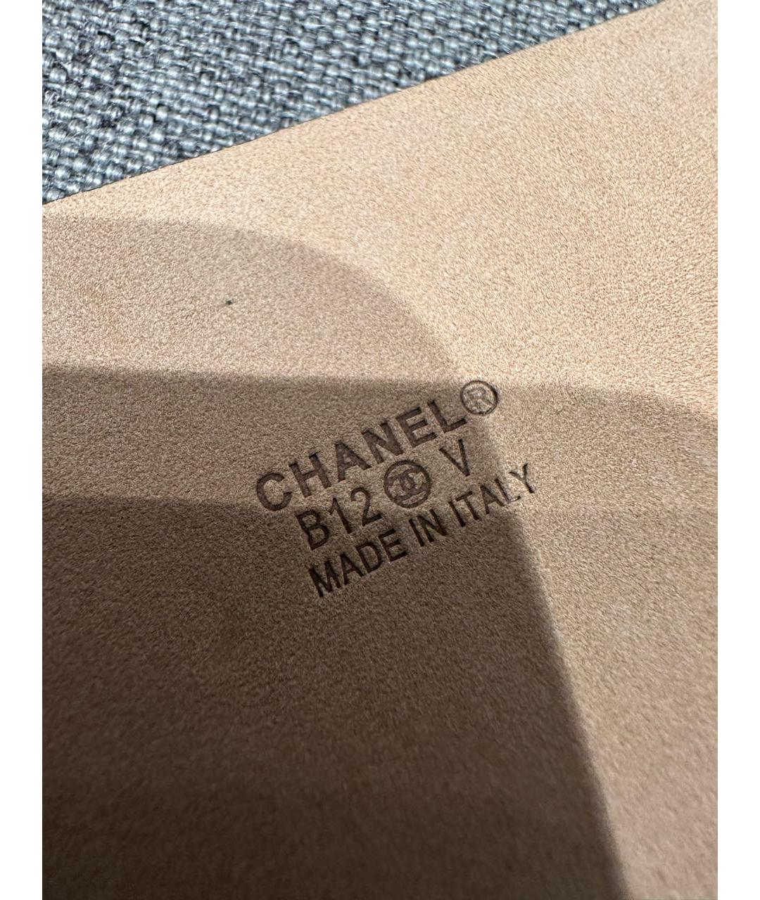 CHANEL Коричневый кожаный ремень, фото 6