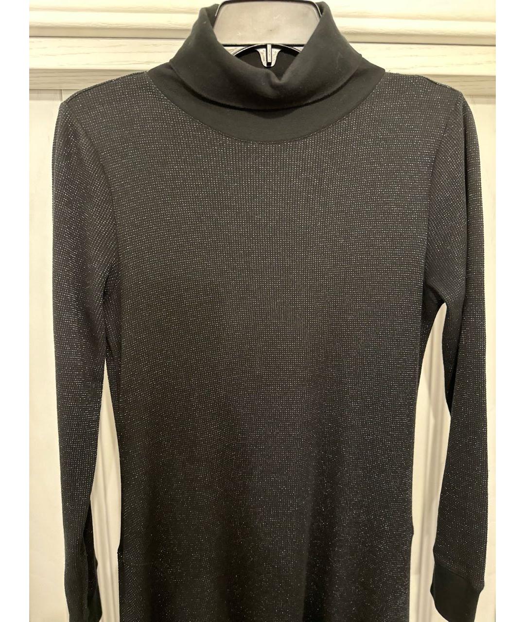 RALPH LAUREN Черное хлопковое повседневное платье, фото 2