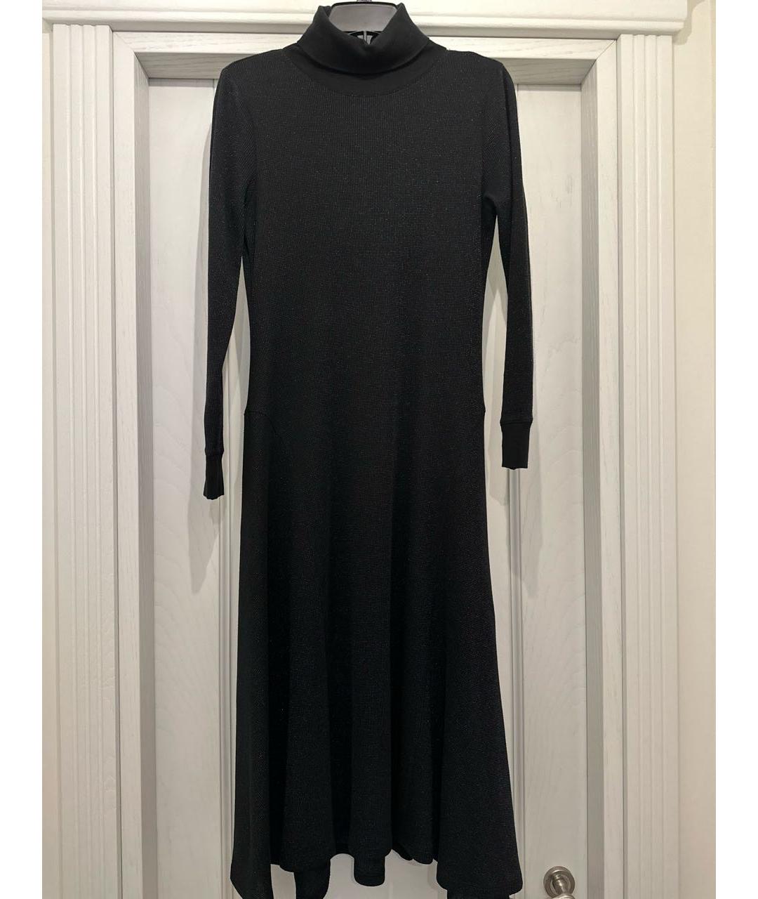 RALPH LAUREN Черное хлопковое повседневное платье, фото 4