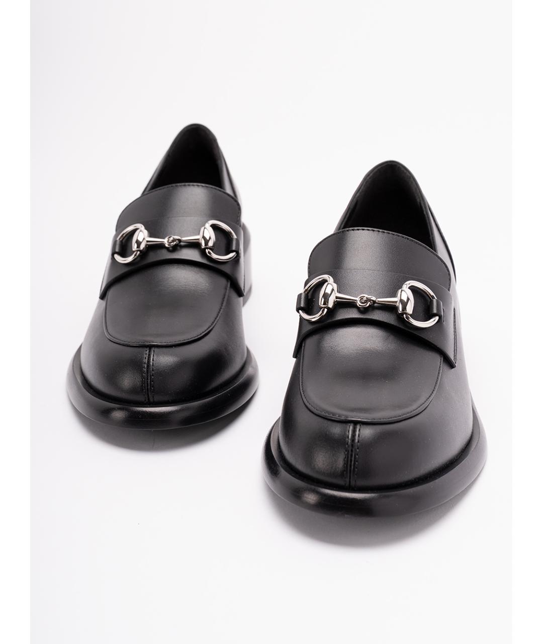 GUCCI Черные кожаные лоферы, фото 5