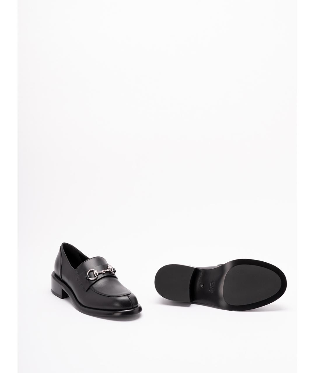 GUCCI Черные кожаные лоферы, фото 4