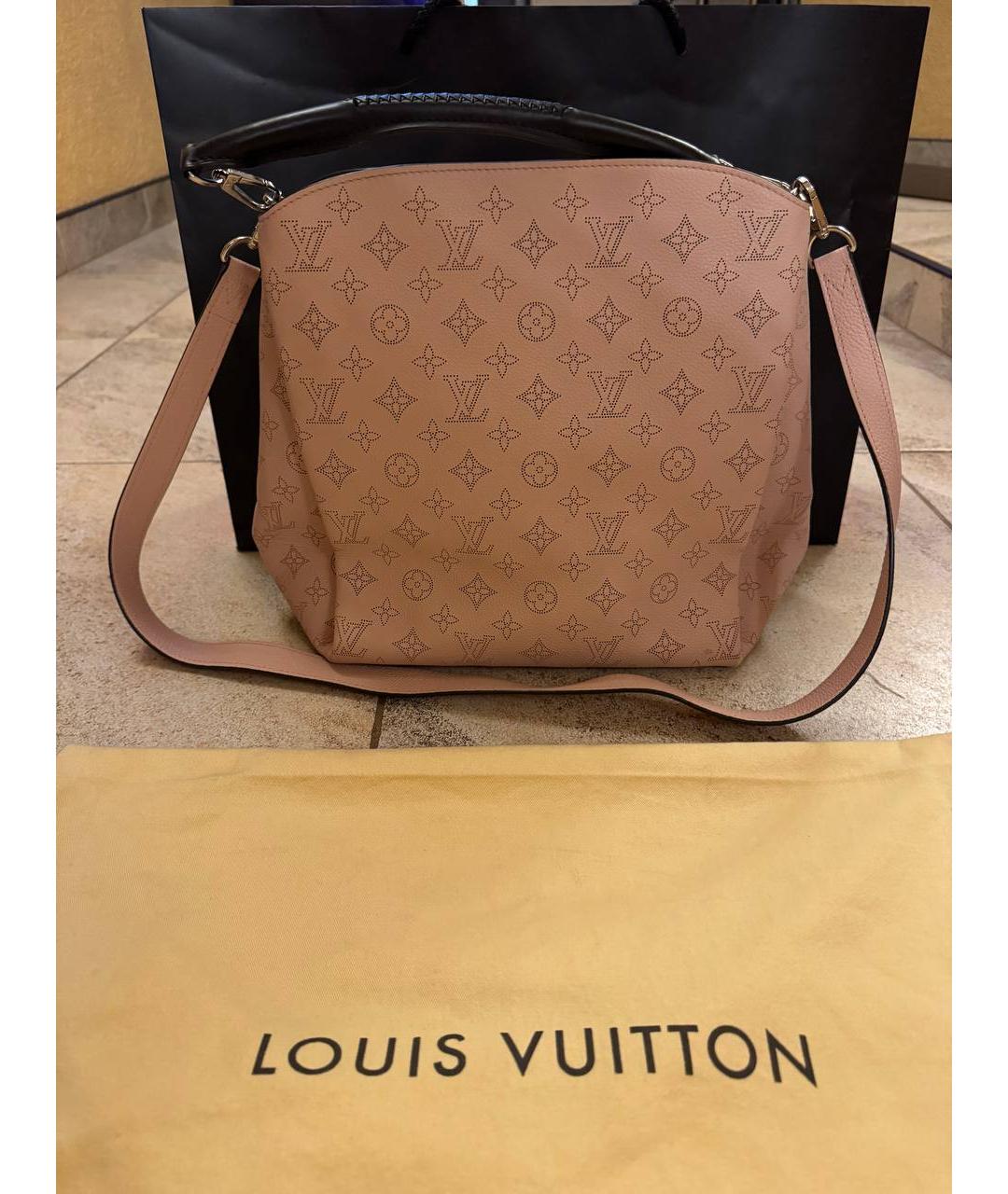 LOUIS VUITTON Розовая кожаная сумка через плечо, фото 8