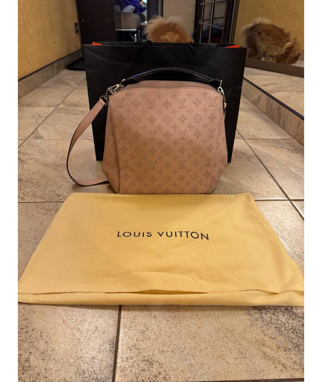 LOUIS VUITTON Розовая кожаная сумка через плечо, фото 3