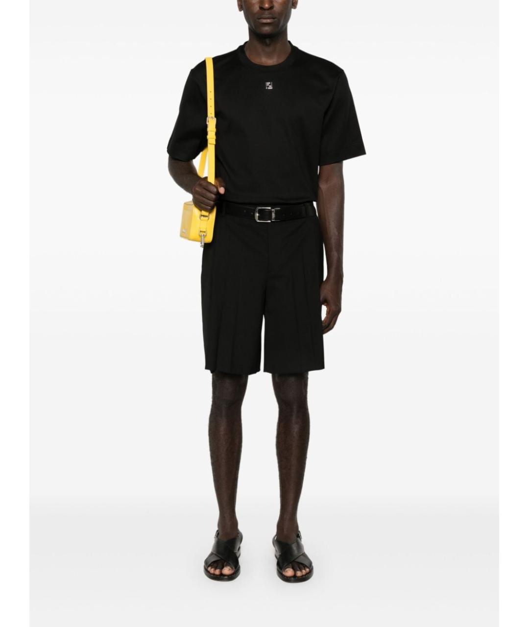 FENDI Черная хлопковая футболка, фото 2