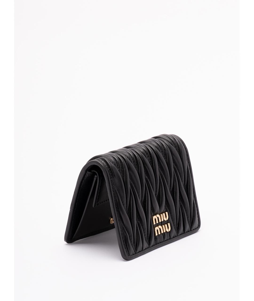 MIU MIU Черный кожаный кошелек, фото 3