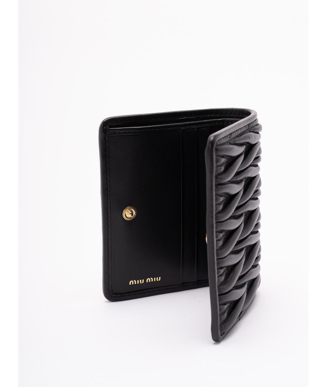 MIU MIU Черный кожаный кошелек, фото 5