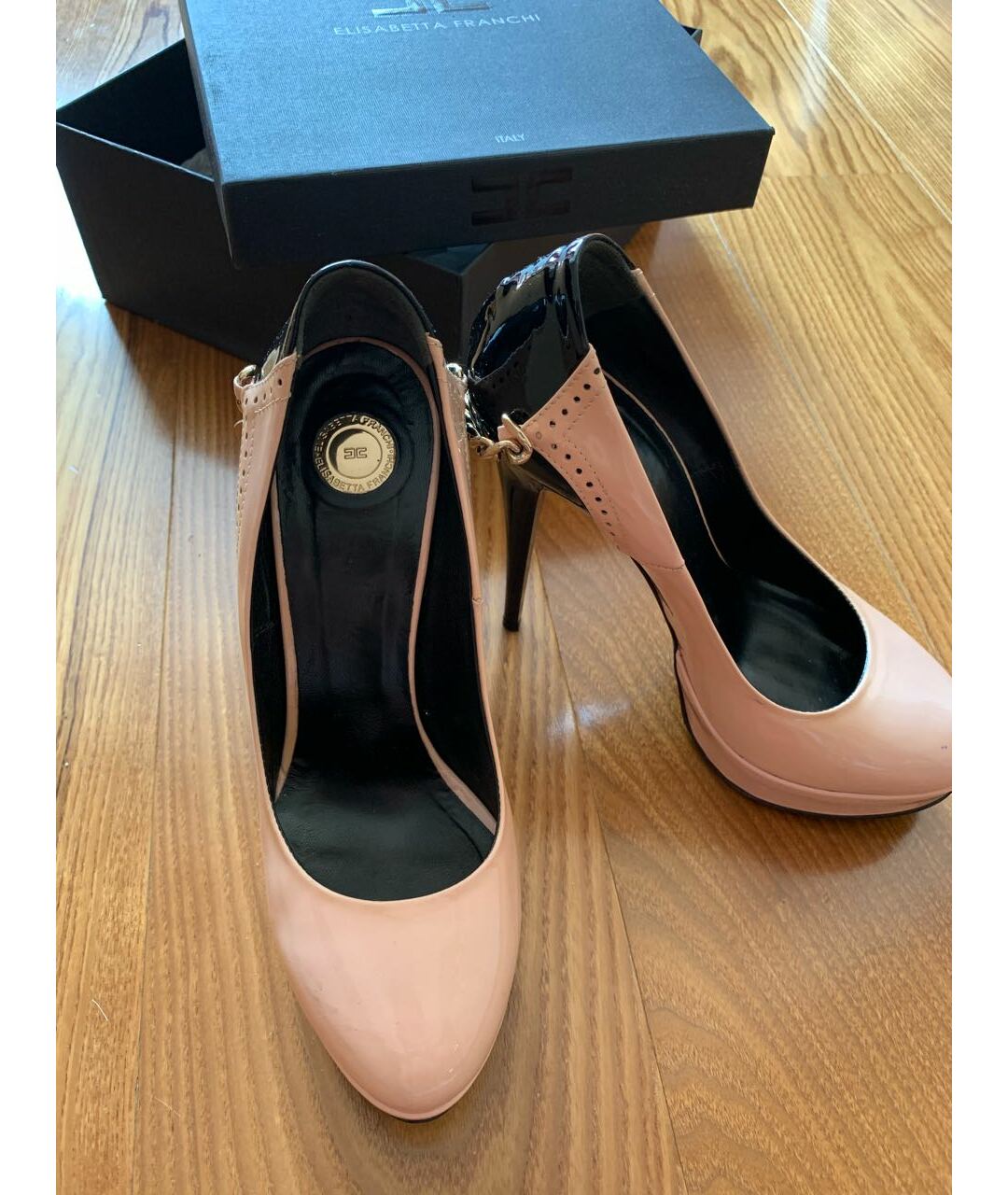 ELISABETTA FRANCHI Розовые туфли из лакированной кожи, фото 2