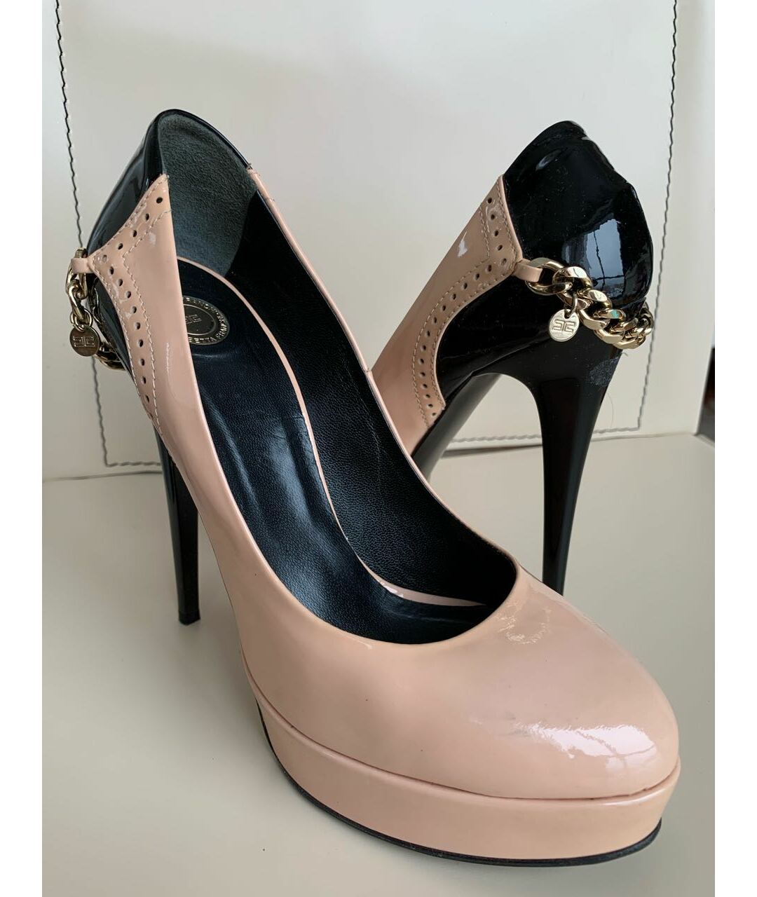 ELISABETTA FRANCHI Розовые туфли из лакированной кожи, фото 3