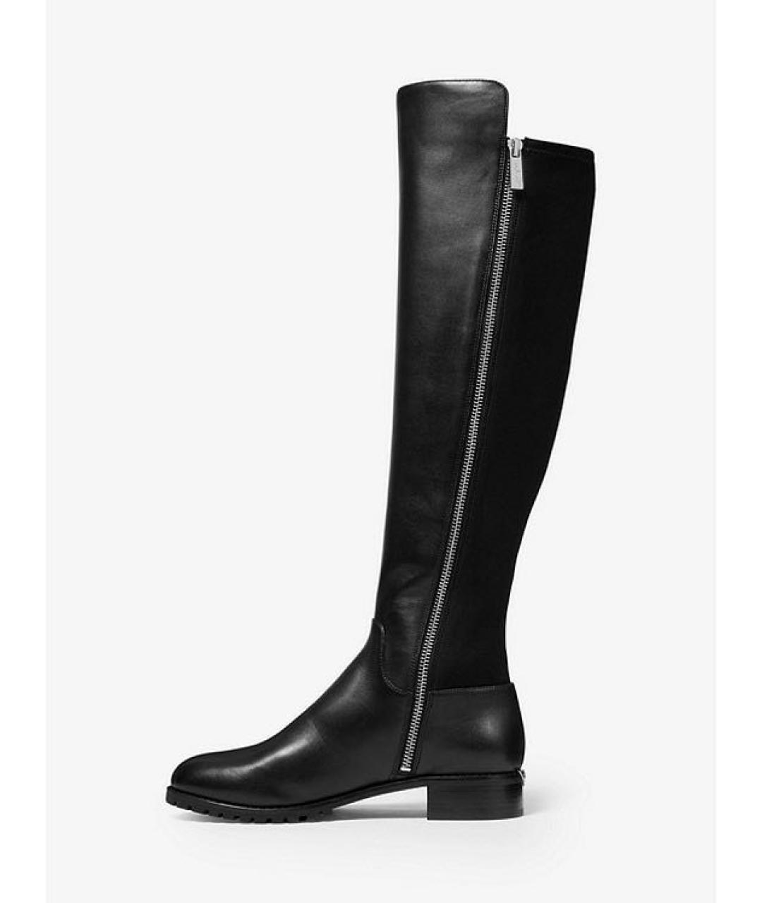 MICHAEL KORS Черные кожаные сапоги, фото 2