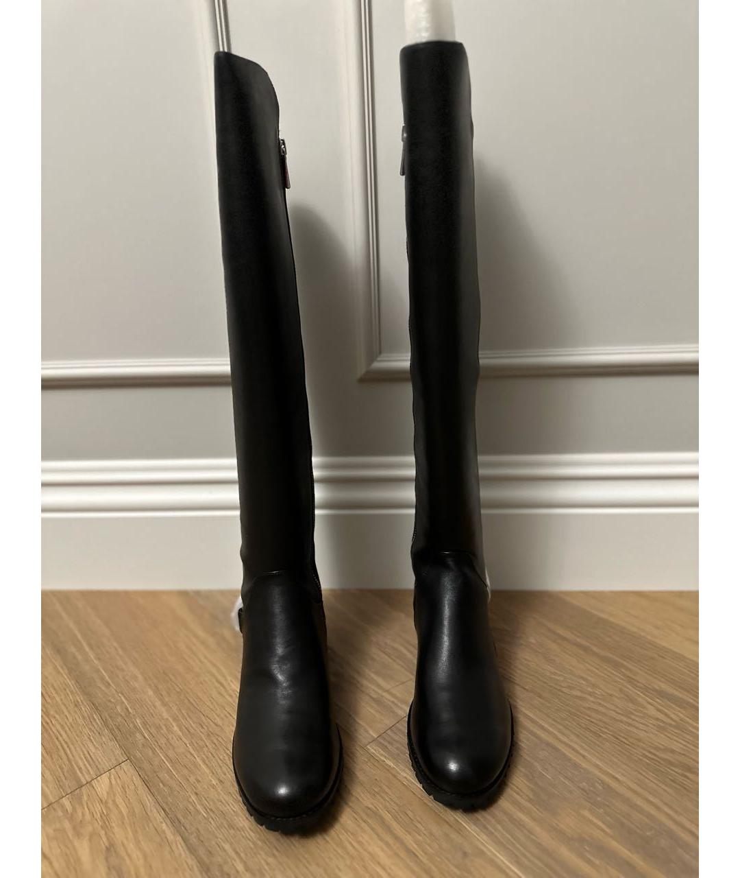 MICHAEL KORS Черные кожаные сапоги, фото 4