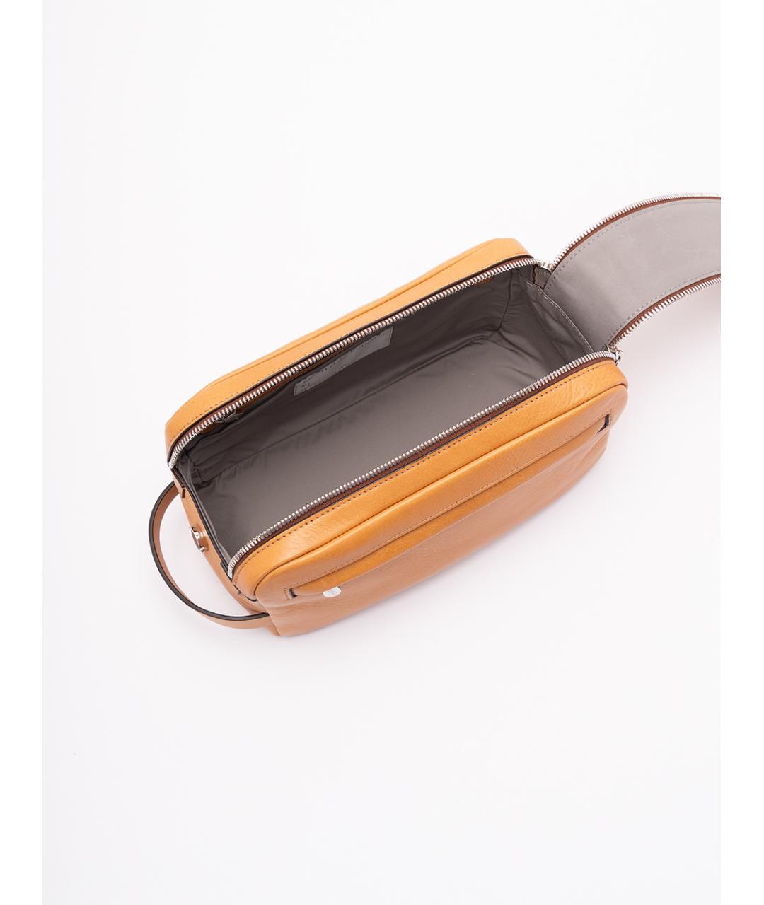 BRUNELLO CUCINELLI Бежевая кожаная барсетка, фото 5