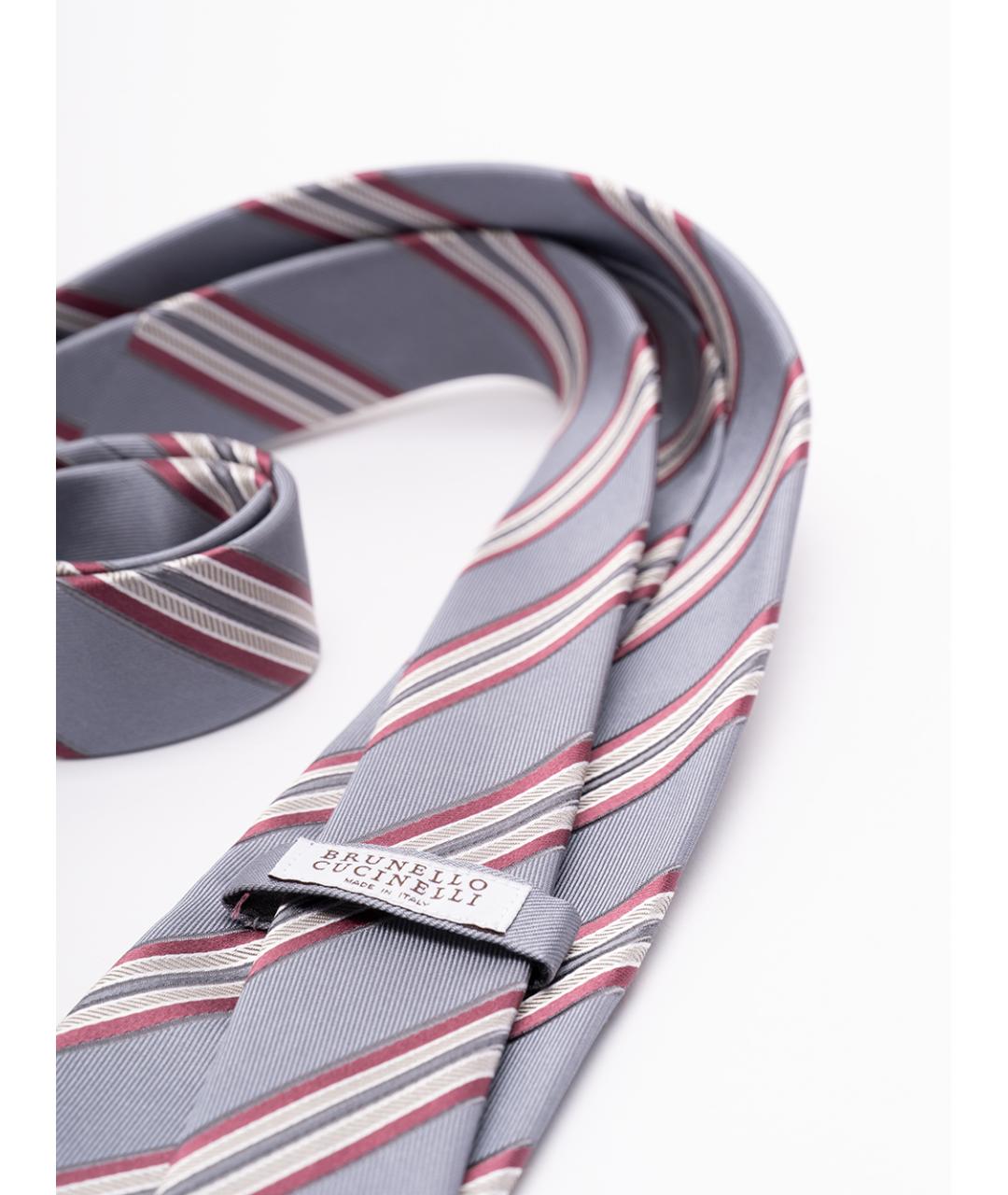 BRUNELLO CUCINELLI Мульти шелковый галстук, фото 2