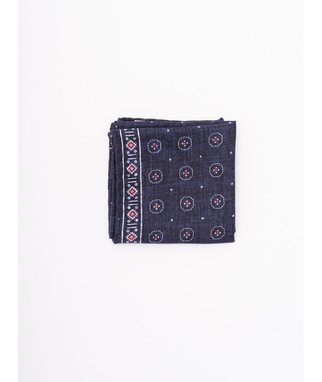 BRUNELLO CUCINELLI Синий шелковый шарф, фото 4