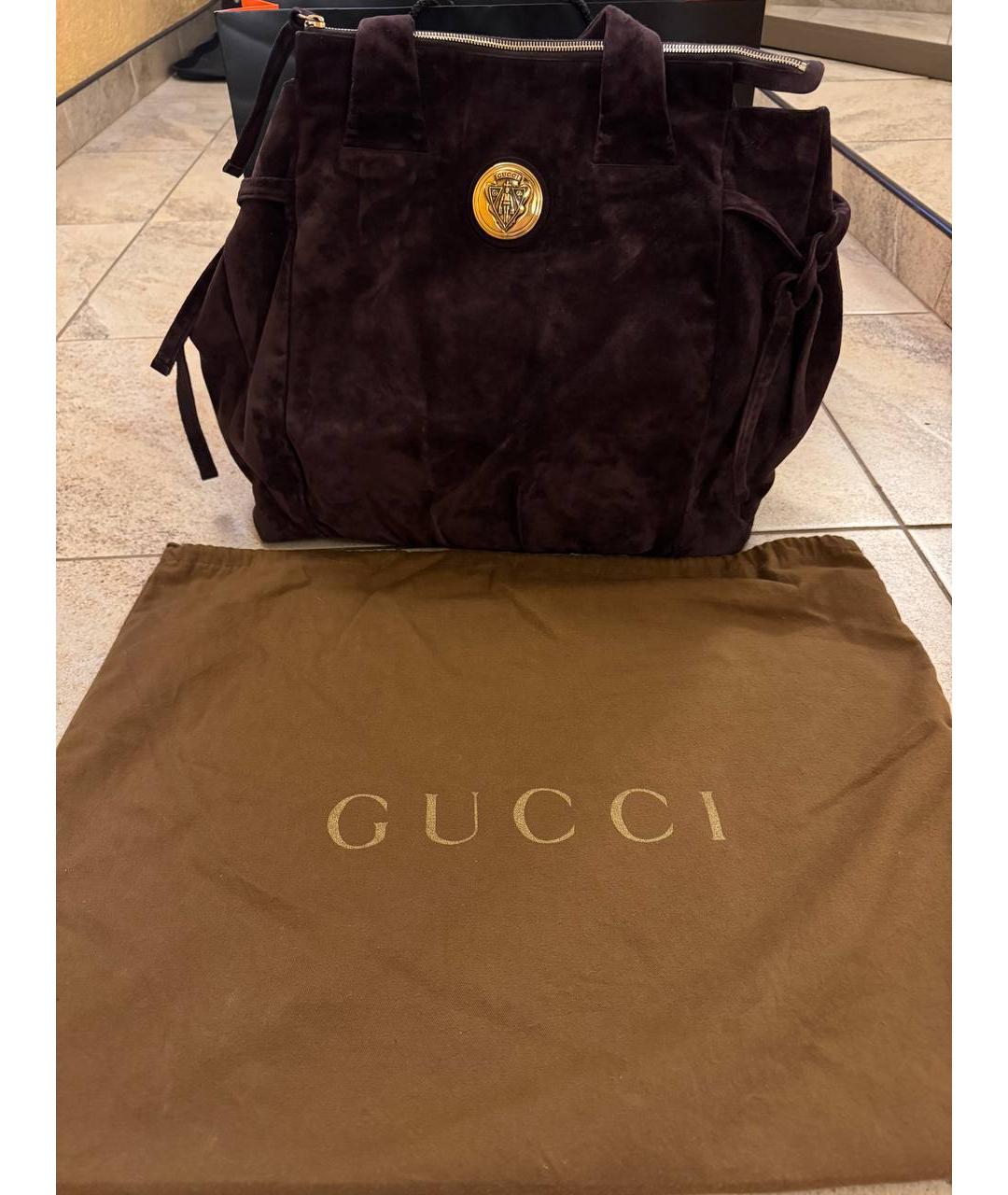 GUCCI Фиолетовая бархатная поясная сумка, фото 2