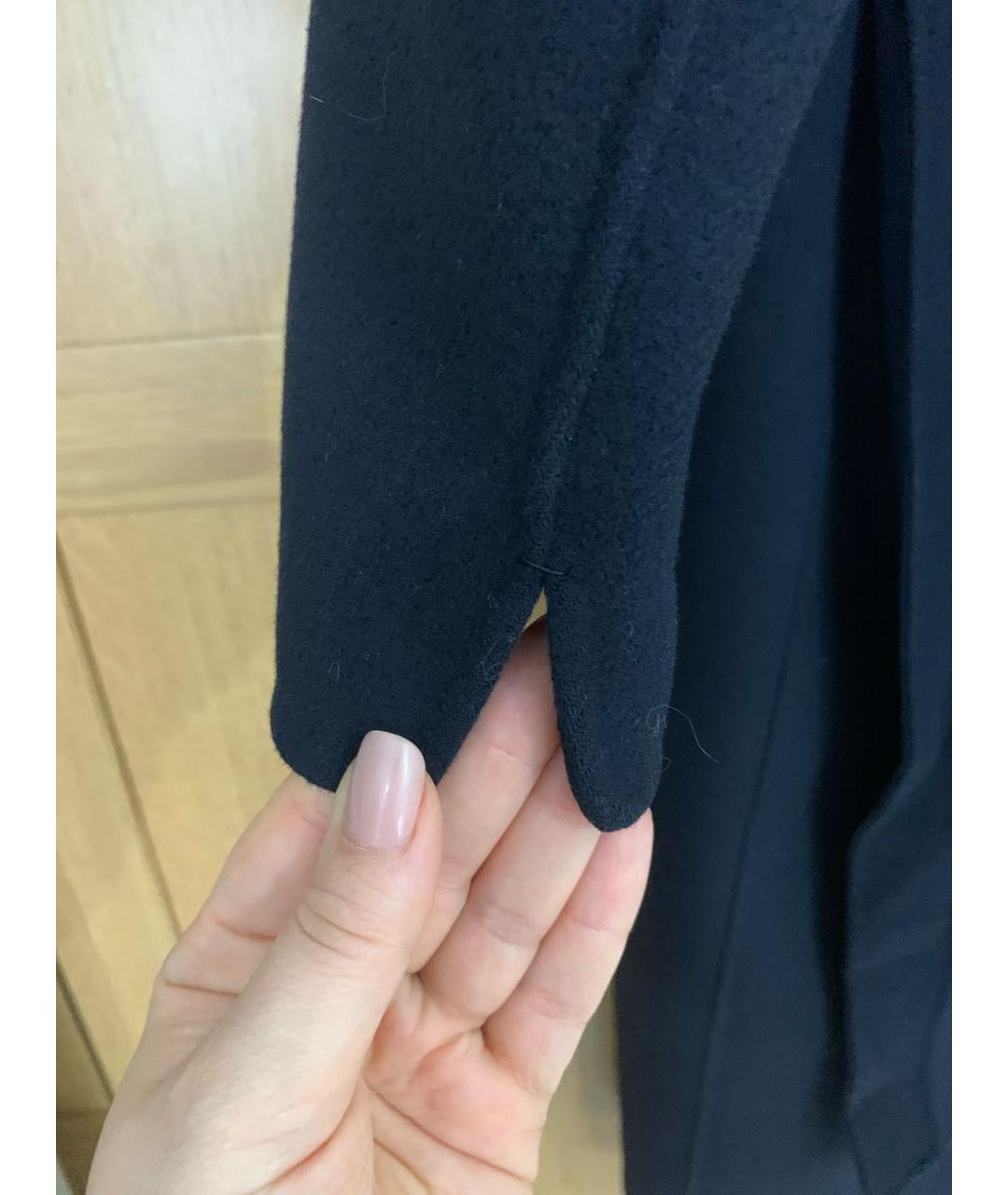 'S MAX MARA Темно-синее шерстяное пальто, фото 4