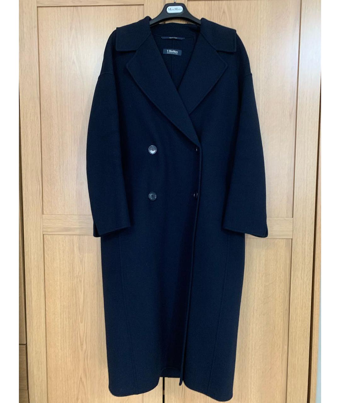 'S MAX MARA Темно-синее шерстяное пальто, фото 8
