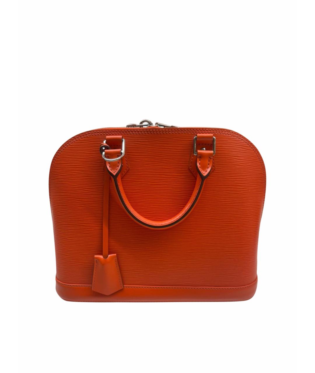 LOUIS VUITTON Оранжевая кожаная сумка с короткими ручками, фото 1