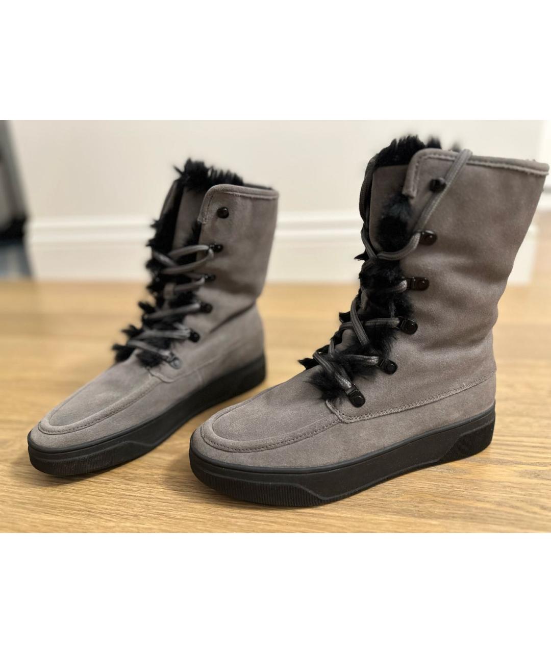 MICHAEL KORS Серые замшевые ботинки, фото 4